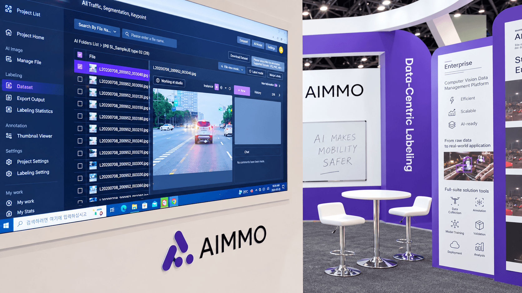 AIMMO 해외 전시 브랜드 적용 사례 3